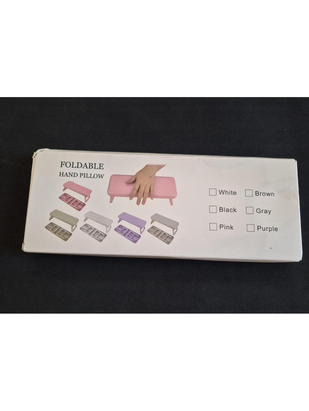 Foldable Hand Pillow for Manicure & Pedicure, Purple Plastic PW-05